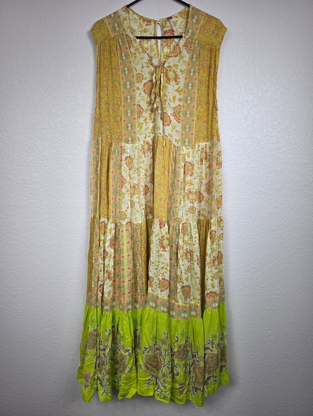 Free People Floral Bohemian Maxi Dress XS
